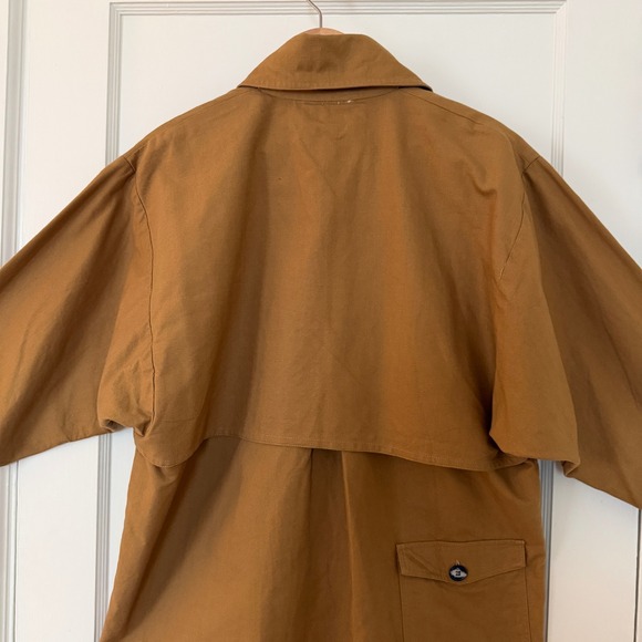 Vintage Trench style Cotton Chore Jacket Women Size Med: boho, heritage, utility - Picture 4 of 10